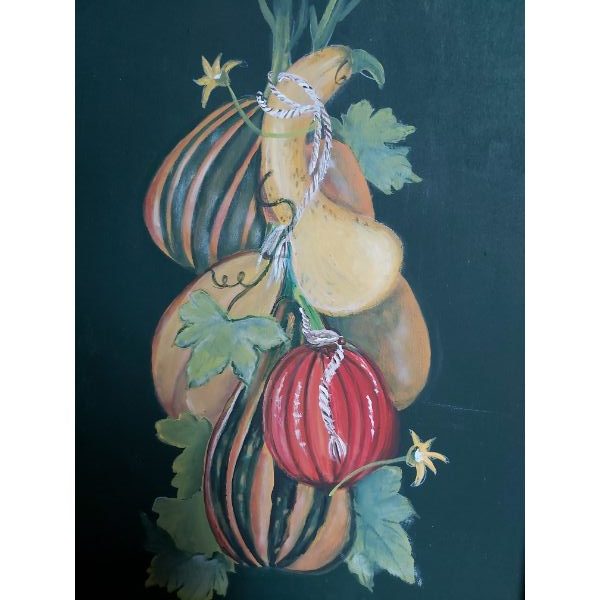 ציור של צבעי שמן על קנבס של פירות